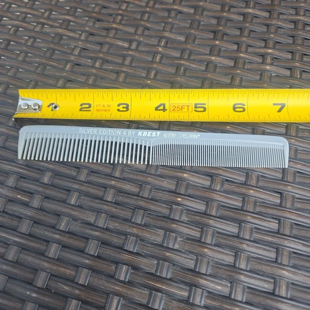 Vintage Krest Silver Edition #4 Comb DuPont Delrin Measuring Sections